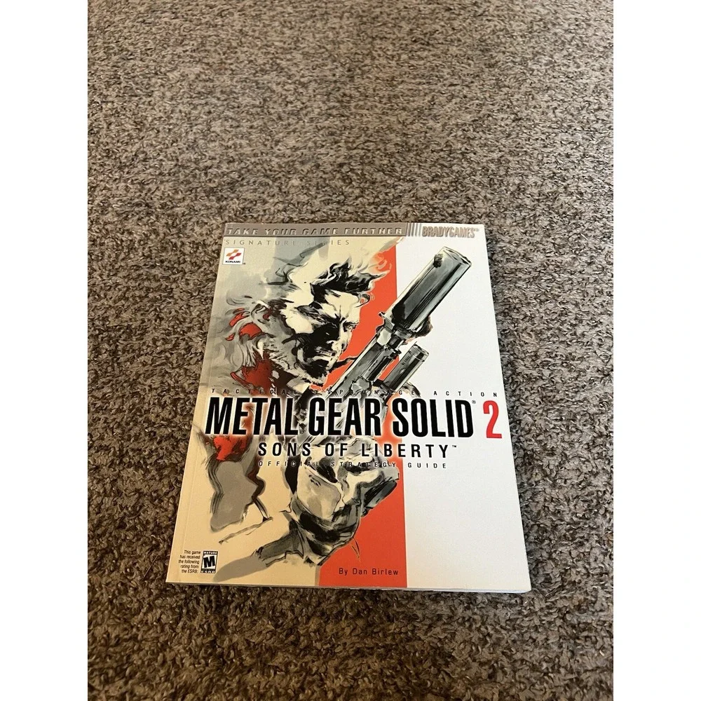 Metal Gear Solid 2 Sons of Liberty BradyGames Official Strategy Guide And Poster